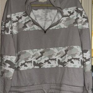 Simply Southern Gray Quarter-Zip Pullover